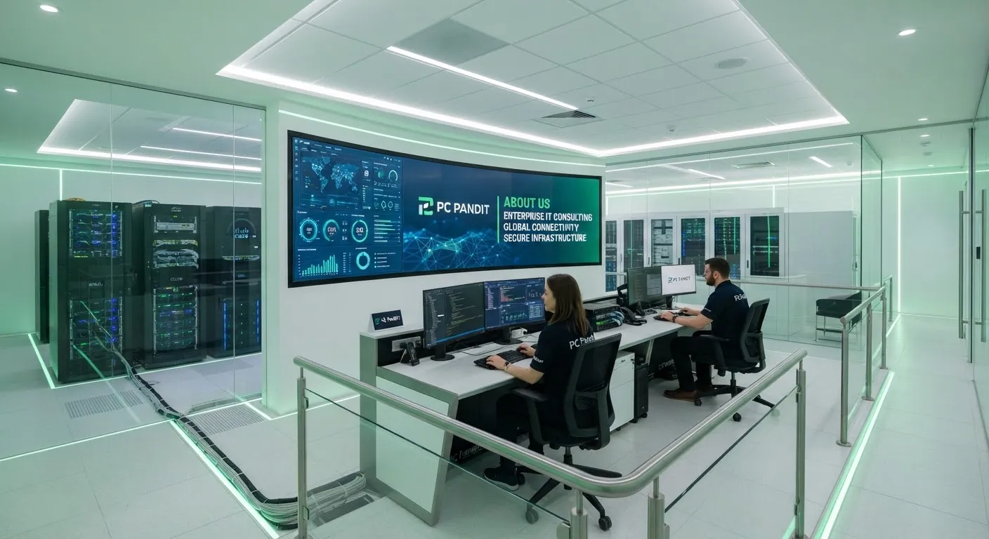 The PC Pandit operations centre, staffed around the clock for managed-service clients.